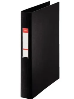 ESSELTE CARPETA DE ANILLAS - FORMATO FOLIO - CAPACIDAD PARA 190 HOJAS - 2 ANILLAS DE 25MM - COLOR NEGRO