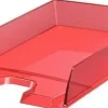 ESSELTE EUROPOST BANDEJA PORTADOCUMENTOS - PLASTICO TRANSPARENTE - FORMATO VERTICAL - A4 - COLOR ROJO