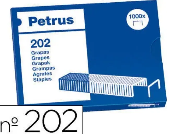 ESSELTE GRAPAS PETRUS N-202 CAJA 1000U 55700 MAK040086