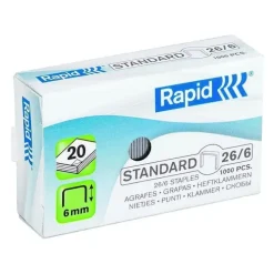 ESSELTE GRAPAS RAPID STANDARD 26/6 CAJA 1000U 24861300 MAK068940