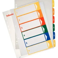 ESSELTE INDICE PP ESSELTE A4 IMPRIMIBLE 1-6 100212 MAK002799