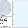 ESSELTE PACK DE 100 FUNDAS MULTITALADRO PORTADOCUMENTOS - FORMATO A4 - 16 TALADROS - 80 MICRAS - PIEL DE NARANJA - COLOR TRANSPARENTE