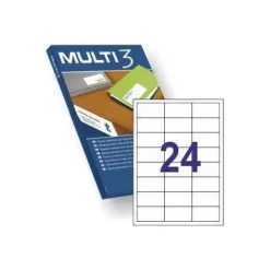 ETIQ. MULTI3 0A4 INK LASER 64,6X33,8 100H 2400U BLANCO MTT7040119 AP04701