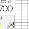 ETIQUETA ADHESIVA Q-CONNECT KF10642 TAMAÑO 70X30 MM FOTOCOPIADORA LASER INK-JET CAJA CON 100 HOJAS DIN A4