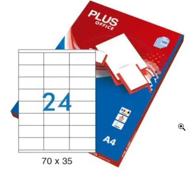 ETIQUETA PLUS A4 70X35MM 10 HOJAS 240 ETIQUETAS 035858