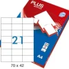 ETIQUETA PLUS A4 70X42,4MM 10 HOJAS 210 ETUQYETAS 035857