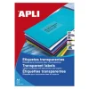 ETIQUETAS ADHESIVAS TRASLÚCIDAS APLI A4 99,1MMX38,