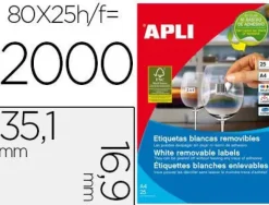 ETIQUETAS APLI A4 35.6X16.9 REMO/25H 002102