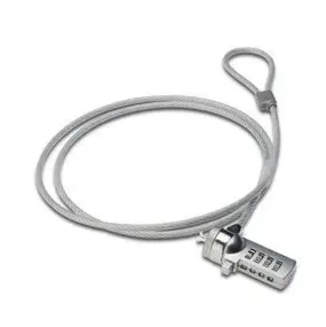 EWENT EW1241 CANDADO PARA PORTATIL CON COMBINACION - CABLE 1.5M - COLOR PLATA