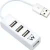 EWENT EW1122 MINI-HUB 4 PUERTOS USB 2.0 - CABLE 12CM - COLOR BLANCO