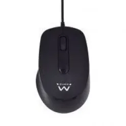 EWENT RATON CON CABLE - RATON DE OFICINA - 1000DPI - LONGITUD DEL CABLE 1.35M - COLOR NEGRO