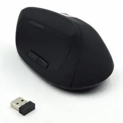 EWENT RATON INALAMBRICO 2.4HZ - RATON VERTICAL ERGONOMICO - DPI SELECCIONABLE 800-1200-2400DPI -BATERIA RECARGABLE DE LITIO 400MAH - COLOR NEGRO