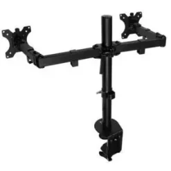 EWENT SOPORTE DE MONITOR DE ESCRITORIO - 2 MONITORES DE 13-32-VESA MAXIMO 100X100 - PANTALLA PLANA HASTA 9 KG- PANTALLA CURVA HASTA 7 KG - COLOR NEGRO