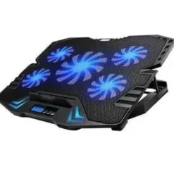 EWENT SOPORTE PARA PORTATIL - 5 VENTILADORES SILENCIOSOS HASTA 17 - 2 PUERTOS USB - 5 VELOCIDADES DE VENTILADOR - 2 MODOS DE ENFRIAMIENTO - COLOR NEGRO