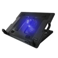 EWENT SOPORTE PARA PORTATIL - VENTILADOR GRANDE SILENCIOSO HASTA 17 - 2 PUERTOS USB - COLOR NEGRO