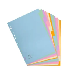 EXACLAIR SEPARADORES EXACOMPTA A4 12PES.PASTEL 1612E MAK180932