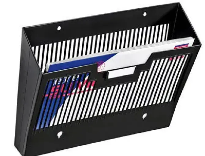 EXPOSITOR MURAL CEP DE PARED POLIESTIRENO REJILLA 1 COMPARTIMENTO NEGRO 360X257X95 MM