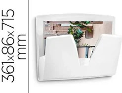 EXPOSITOR MURAL CEP PROTECT ANTIBACTERIANO PLASTICO COLOR BLANCO 361X86X715 MM