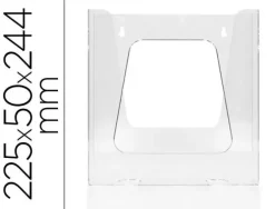 EXPOSITOR MURAL Q-CONNECT METACRILATO UN COMPARTIMENTO DIN A4 TRANSPARENTE 225X50X244 MM