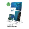 EXPOSITOR SOBREMESA ARCHIVO 2000 PLEGABLE PVC 100% RECICLABLE DIN A4 VERTICAL TRANSPARENTE 105X210X300 MM
