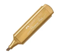FABER-CASTELL ROTULADOR MARCADOR FLUORESCENTE TEXTLINER 46 - PUNTA BISELADA - TRAZO ENTRE 1.2MM Y 5MM - TINTA CON BASE DE AGUA - COLOR ORO