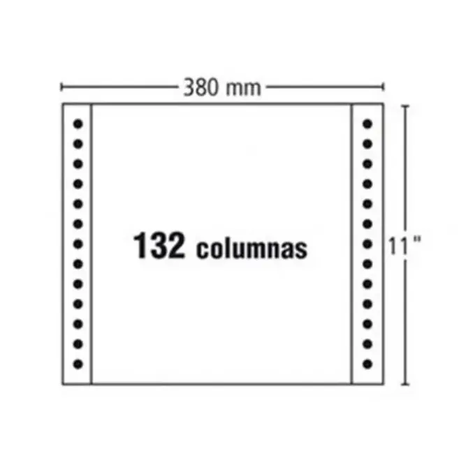 FABRISA CAJA 2500 HOJAS PAPEL CONTINUO 1 HOJA 70 G. 380 X 11 PAUTADO AZUL REF. 1381111