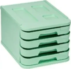 FAIBO MUEBLE PLASTICO 4 CAJONES VERDE PASTEL 1000M-34 28,5X37,5X23CM