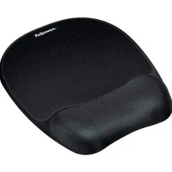 FELLOWES ALFOMBRILLA CON REPOSAMUÑECAS ESPUMA MEMORY FOAM - CONFORT EXCEPCIONAL - COLOR NEGRO