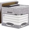 FELLOWES BANKERS BOX CONTENEDOR DE ARCHIVOS - MONTAJE AUTOMATICO FASTFOLD - CARTON RECICLADO CERTIFICACION FSC - COLOR GRIS
