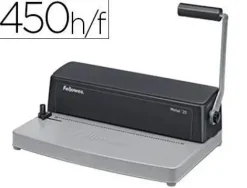 FELLOWES METAL 25 ENCUADERNADORA MANUAL A4 DE ESPIRAL METALICO - PERFORA HASTA 10 HOJAS - ENCUADERNA HASTA 450 HOJAS