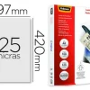 FELLOWES PACK DE 100 FUNDAS PARA PLASTIFICAR BRILLO A3 - 125 MICRAS - ALTA CALIDAD - TRANSPARENTE