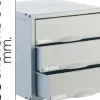 FICHERO CAJONES DE SOBREMESA ARCHISYSTEM 356X316X303 MM 3 CAJONES COLOR GRIS