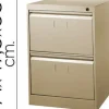 FICHERO CAJONES DE SUELO METALICO DE 2 CAJONES 71CM ALTO,65CM PROF,47,5 ANCHOCOLOR BEIGE N.34