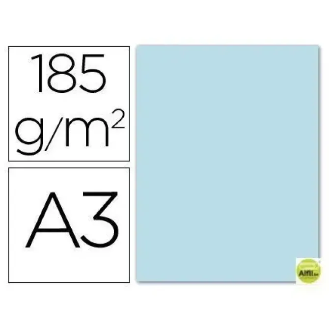 FILA CARTULINA GUARRO A3 185G AZUL CIELO 200040199 MAK649502