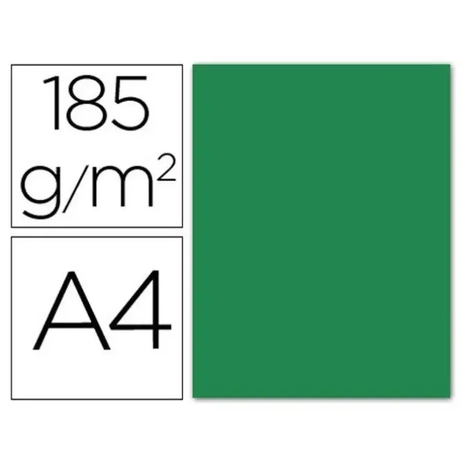 FILA CARTULINA GUARRO A4 185G VERDE AMAZONAS 200040174 MAK655409