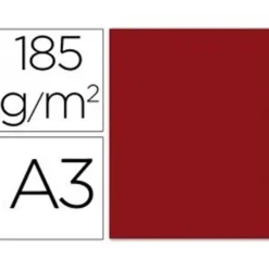 FILA CARTULINA GUARRO A3 185G GRANAT 200040195 MAK655114