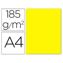 FILA CARTULINA GUARRO A4 185G AMARILLO CANARIO200040155 MAK655392