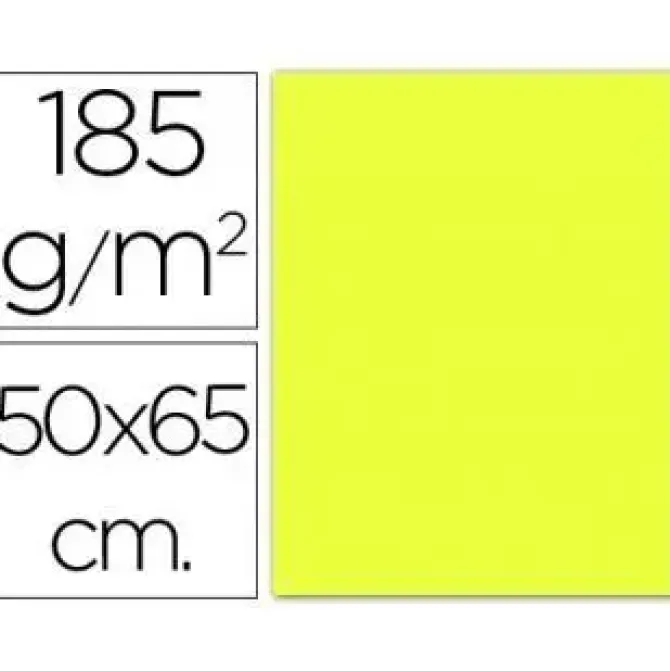 FILA CARTULINA GUARRO 50X65 185G LIMON 200040220 MAK649938