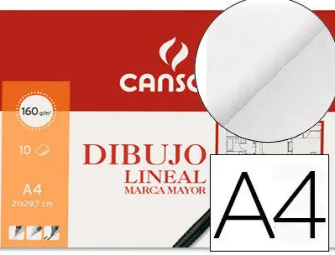 FILA LAMINA DIBUJO MARCA MAYOR A4 160G.10H 200409784 MAK625203