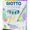 FILA ROTULADOR FIBRA GIOTTO TURBO SOFT BRUSH PASTEL ESTUCHE DE 10