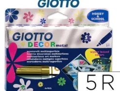 FILA ROTULADOR GIOTTO DECOR METAL CAJA DE 5 ROTULADORES