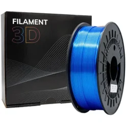 FILAMENTO 3D PLA SILK - DIAMETRO 1.75MM - BOBINA 1KG - COLOR AZUL