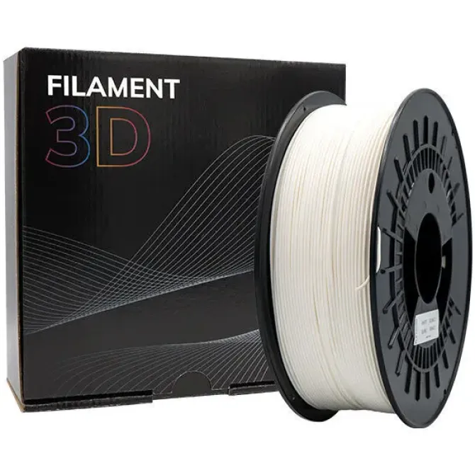 FILAMENTO 3D PLA TOUGH - DIAMETRO 1.75MM - BOBINA 1KG - COLOR BLANCO