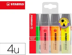 FLUORESCENTE STABILO BOSS/BLIST.4COLORES REF.119742