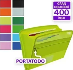 FRAGA CARPETA CLASIFICADORA CON CREMALLERA 12 SEPARADORES Y BOLSILLO