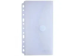 FRAGA CARPETA OFFICE BOX DOSSIER POLIPROPILENO CIERRE SUPERIOR V-LOCK RECIBO 130X225 MM CON FUELLE CRISTAL