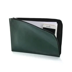FRAGA CARTERA CREMALLERA PIEL DYNAMIC COLOR VERDE A5 CUARTILLA FR75536