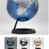 FRAGA GLOBO TERRAQUEO 20CM METAL AZUL PLATA ORO NEGRO