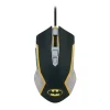 FR-TEC BATMAN RATON USB HASTA 8000DPI - ILUMINACION LED AMARILLO - PLUG AND PLAY - CABLE TRENZADO DE 1.8M - COLOR NEGRO/GRIS/AMARILLO