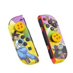 FR-TEC COMBO PACK CARCASA DURA PROTECTORA PARA JOYCON + GRIPS PARA MEJORAR AGARRE DE DEDOS DRAGON BALL SUPER - COLOR VARIOS